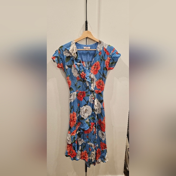 Parker Floral Blue Dress - Picture 2 of 8